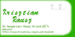 krisztian rausz business card